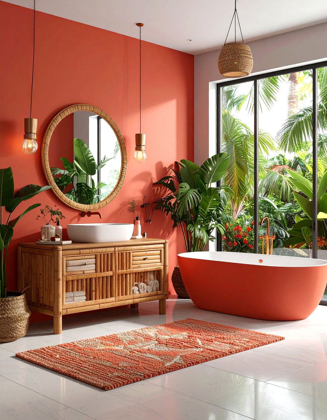 Tropical Paradise Bathroom - 24 Aesthetic Bathroom Ideas