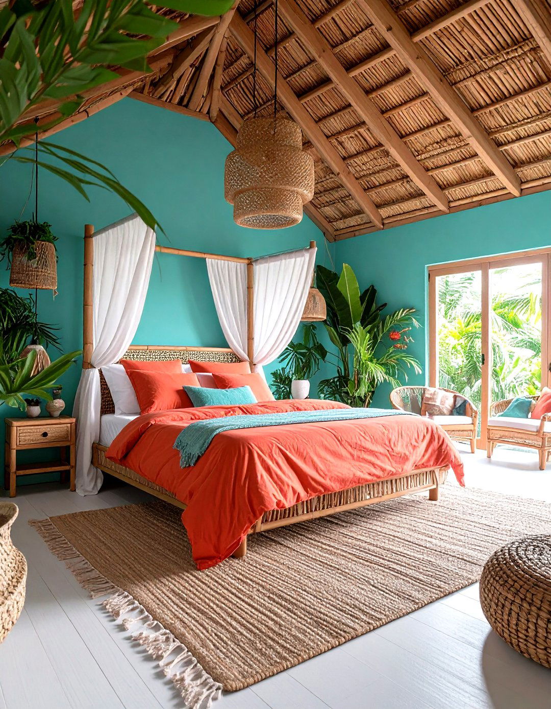 Tropical Paradise Bedroom - 24 Low Sloped Ceiling Bedroom Ideas