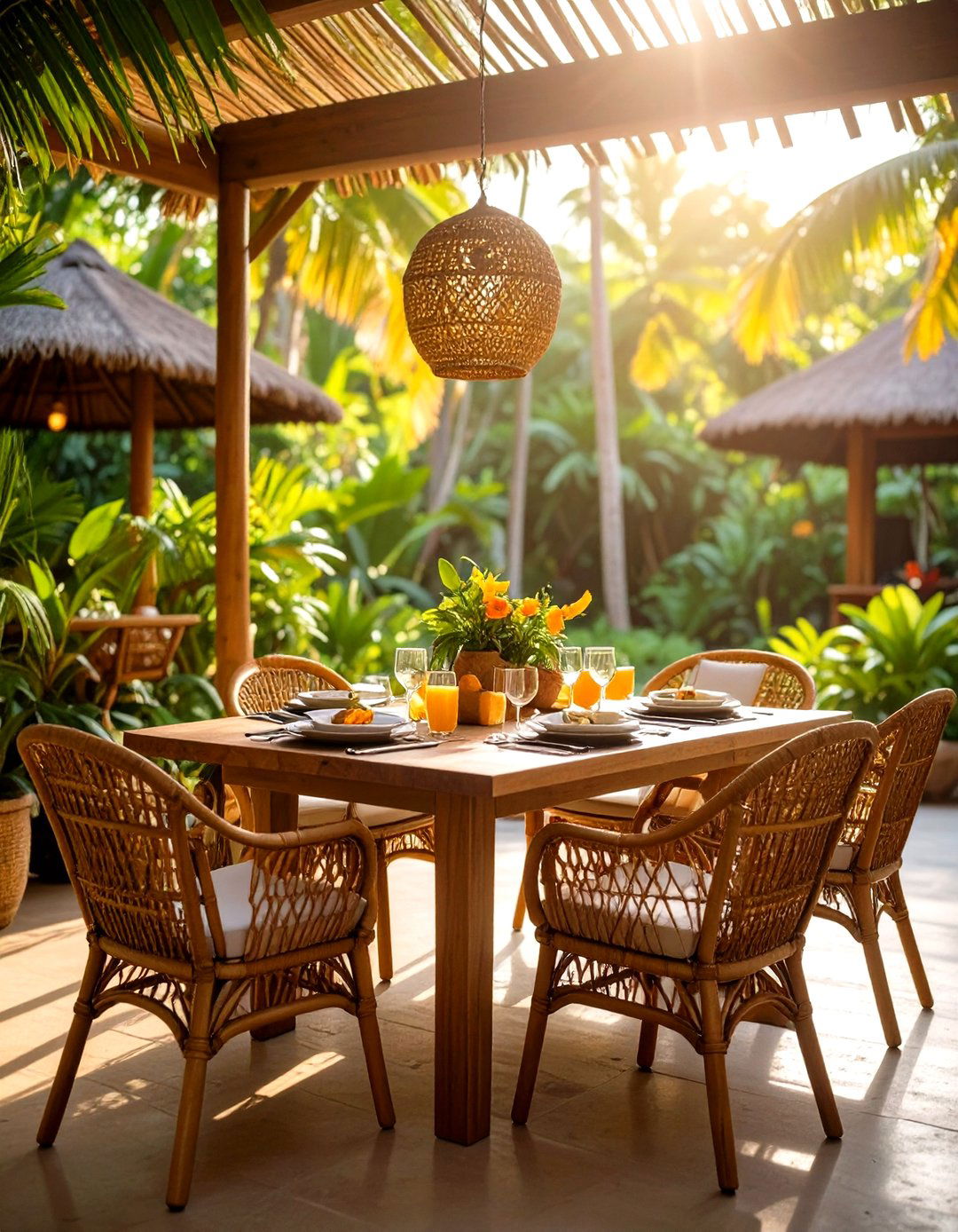 Tropical Paradise Dining - 24 Outdoor Dining Area Ideas