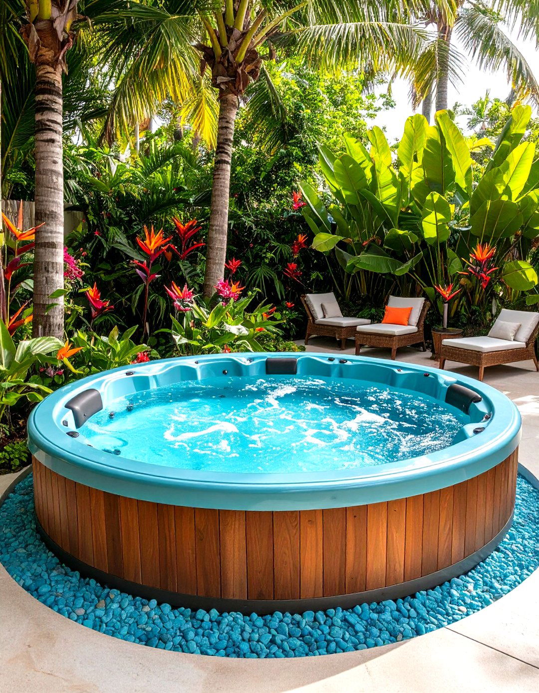Tropical Paradise Entertainment Zone - 24 Hot Tub Decor Ideas