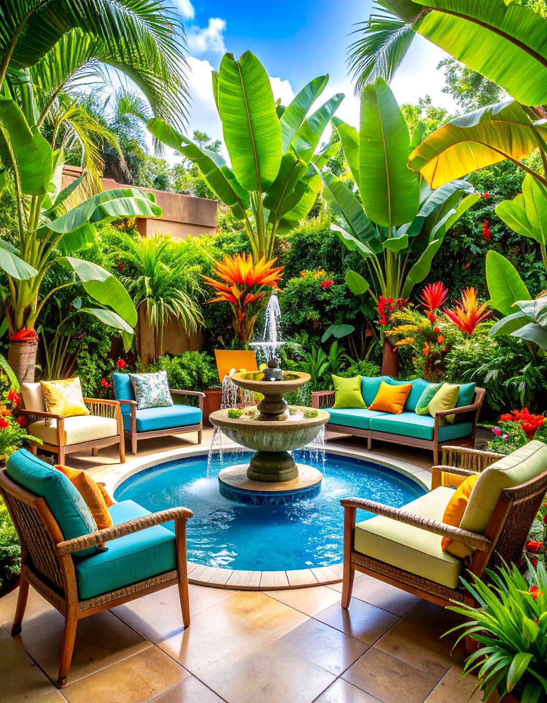 Tropical Paradise Escape - 24 Patio Small Garden Ideas