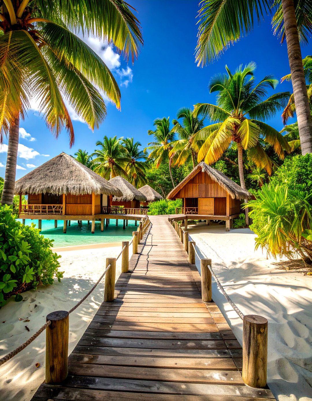Tropical Paradise Fairy Resort with Palm Gardens - 24 Large Fairy Garden Ideas