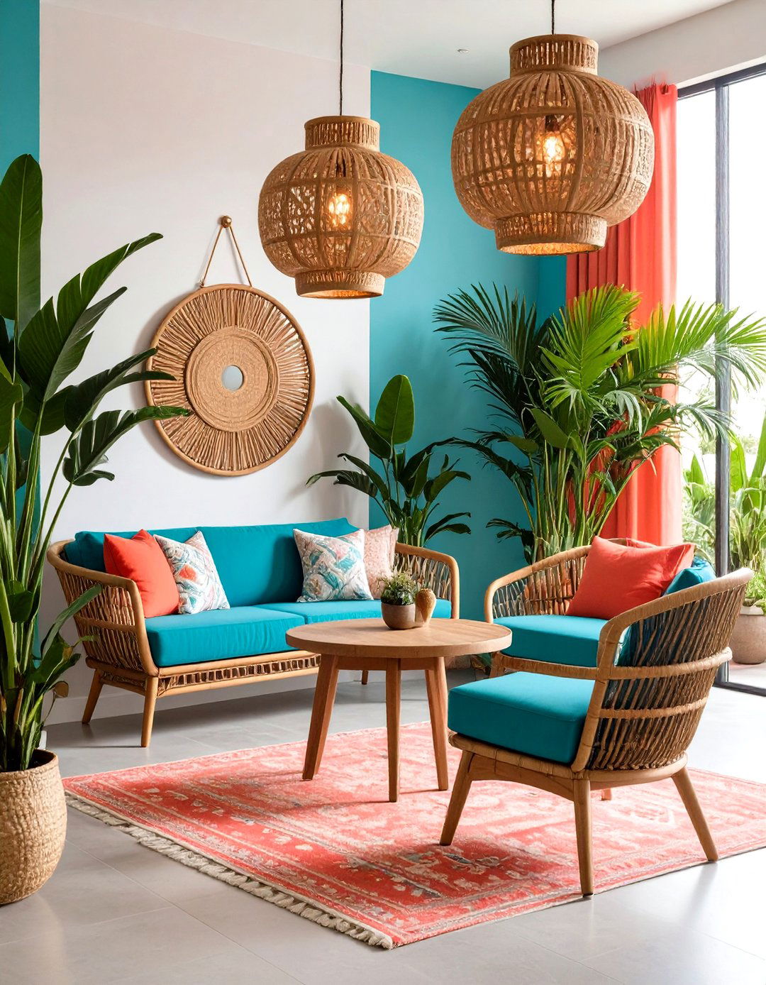 Tropical Paradise Foyer with Lush Greenery - 24 Foyer Decor Ideas