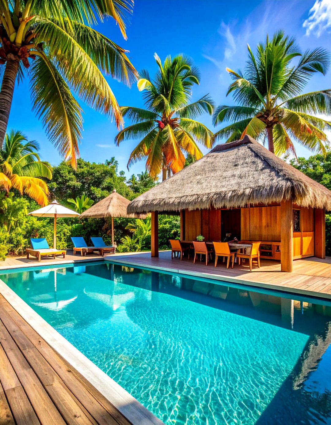 Tropical Paradise Pool Shed - 24 Pool Shed Ideas