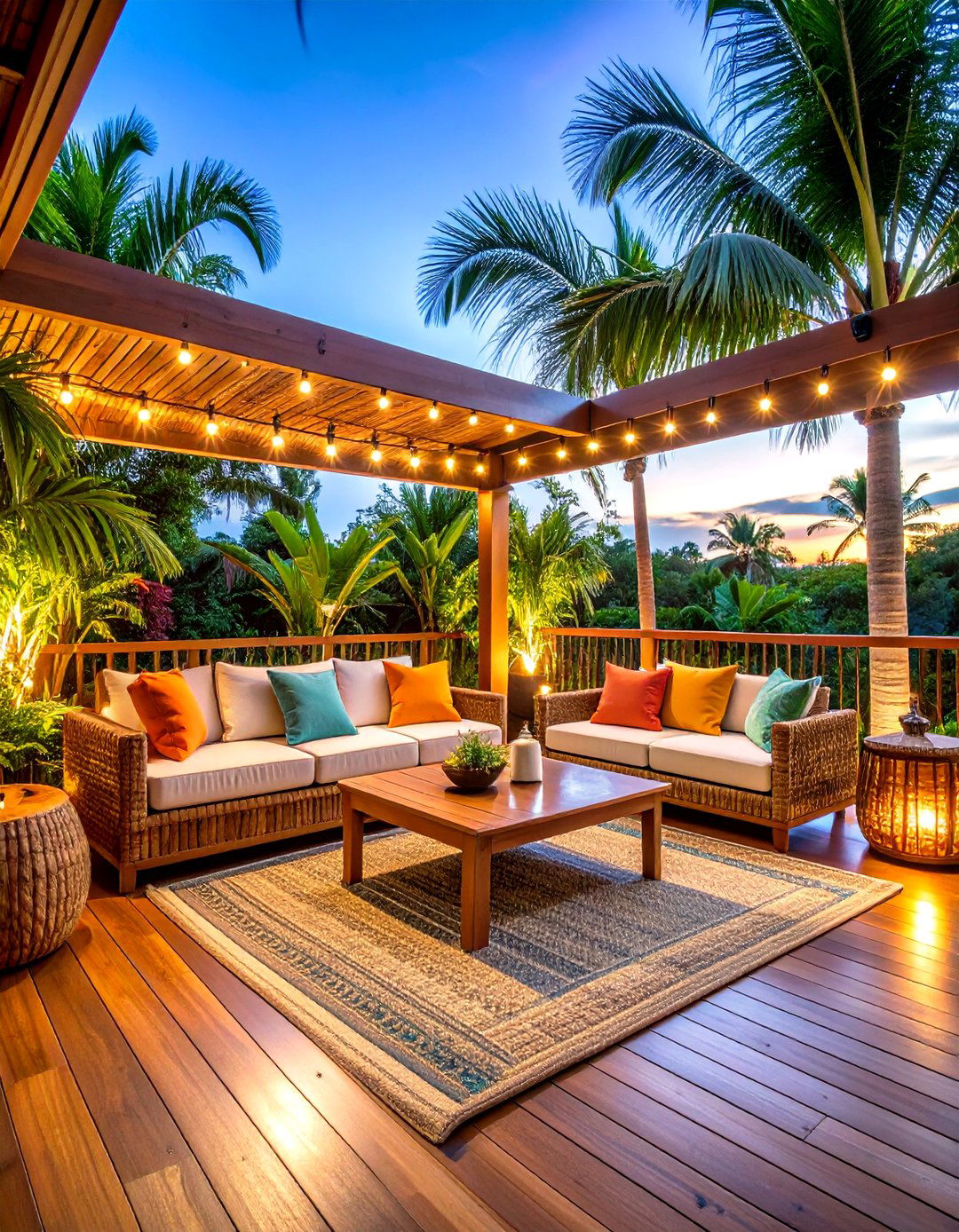 Tropical Paradise Screened Deck - 24 Screened-in Deck Ideas