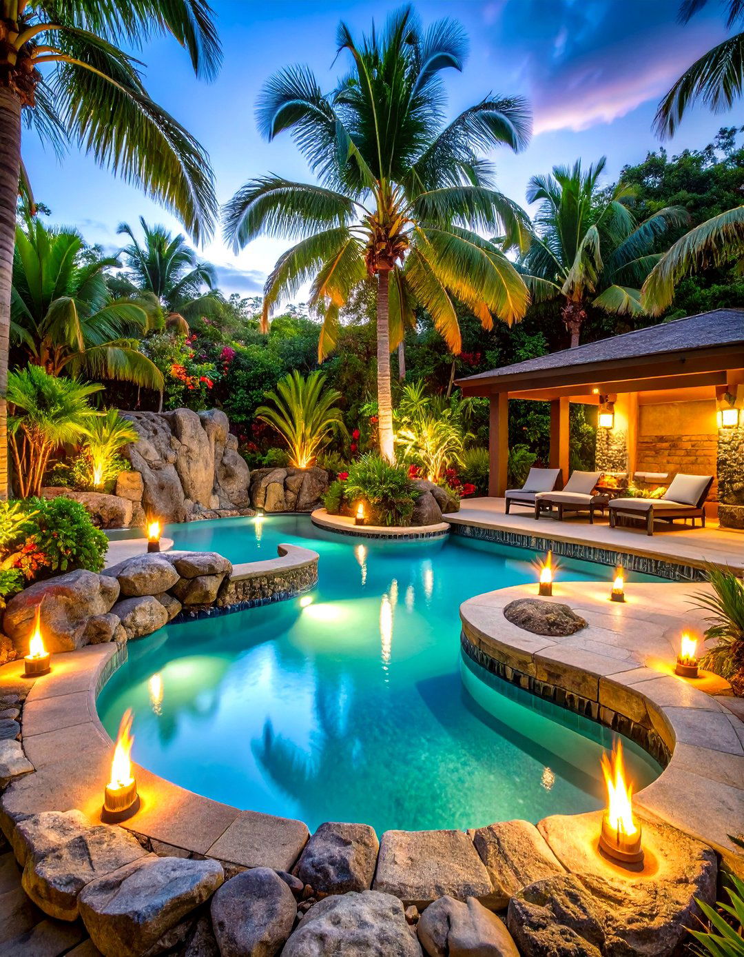 Tropical Paradise Spool Retreat - 24 Spool Pool Ideas