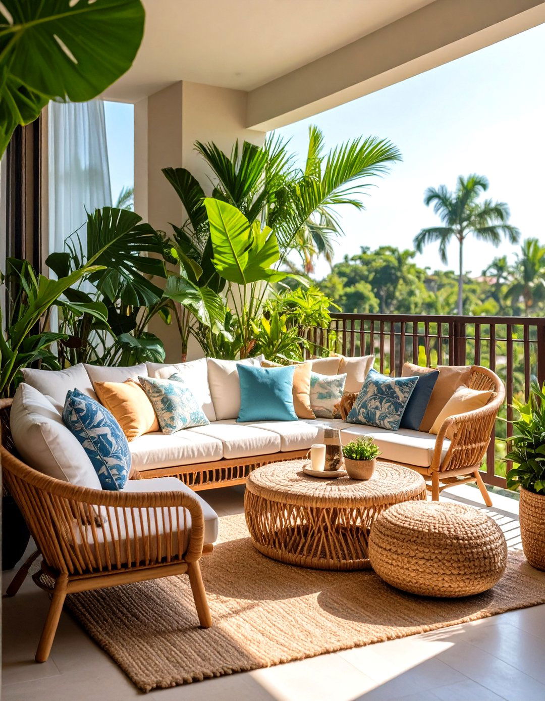 Tropical Paradise with Lush Greenery - 24 Dog Balcony Ideas