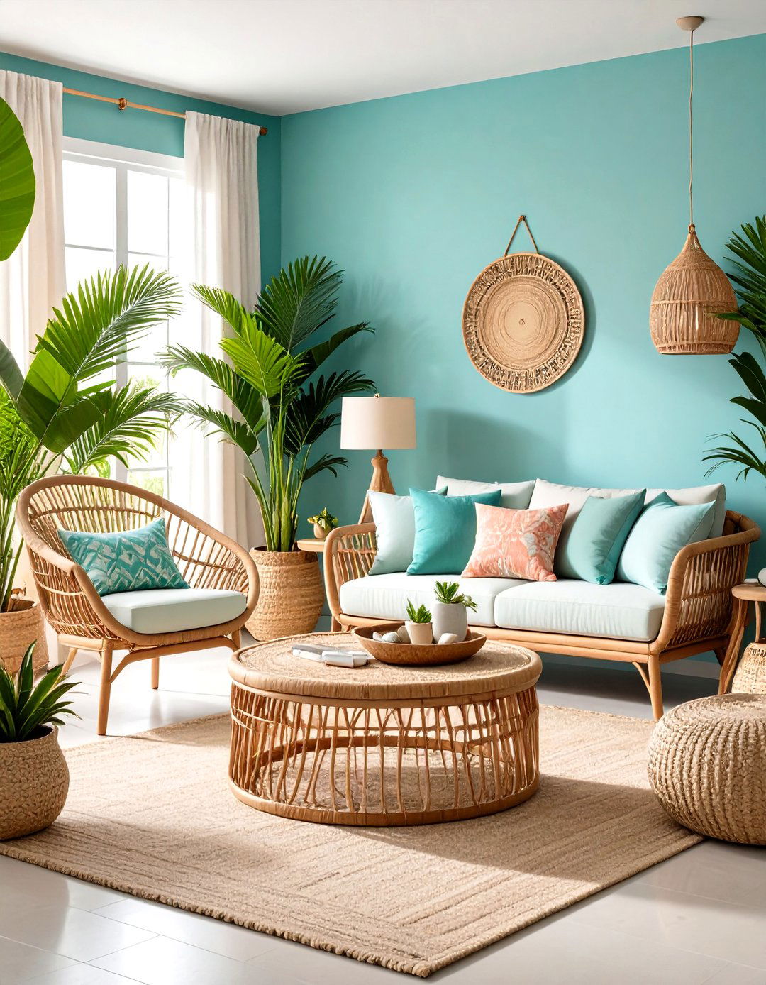 Tropical Pastel Living Room - 24 Pastel Living Room Ideas