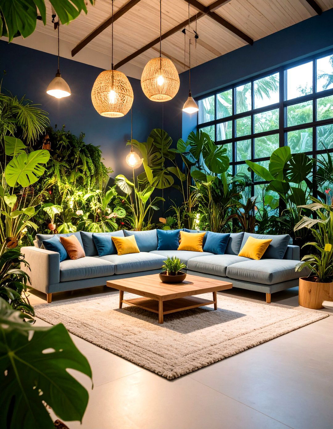 Tropical Plant Conservatory Living Room - 24 Hawaiian Interior Design Ideas