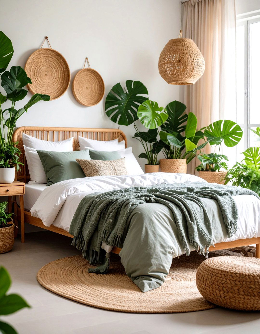 Tropical Plant Paradise Bedroom - 24 Bohemian Tropical Bohemian Decor