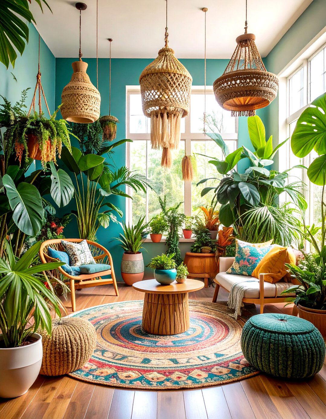 Tropical Plant Paradise - 24 Colorful Boho Decor Ideas