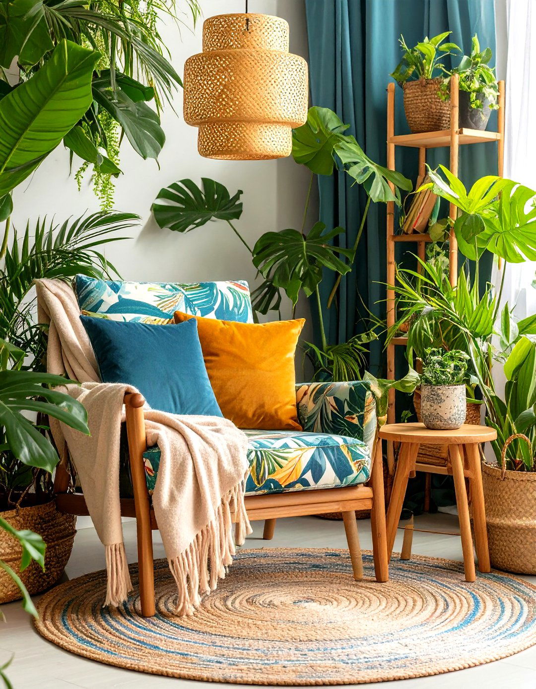 Tropical Reading Nook Retreat - 24 Tropical Living Room Ideas