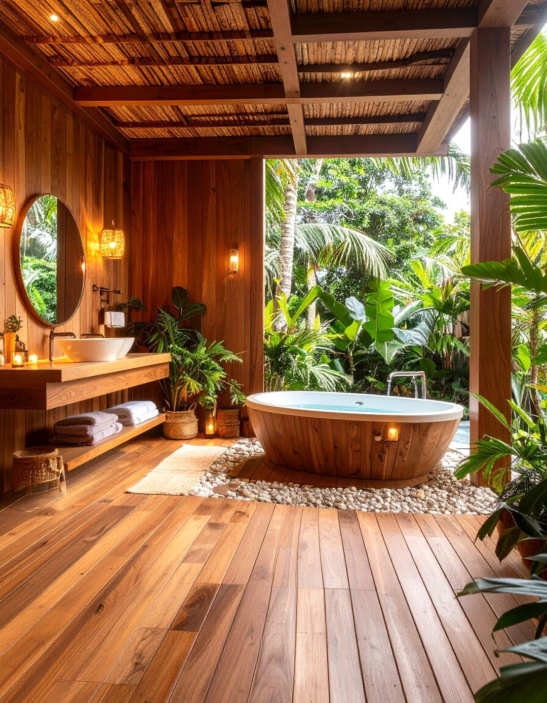 Tropical Resort Inspired Paradise - 24 Outdoor Bathtub Ideas