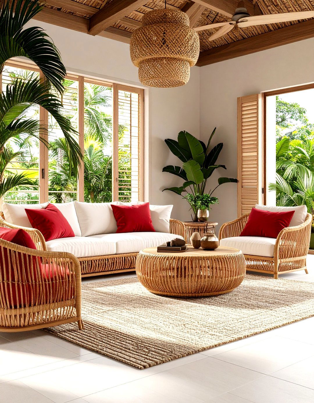 Tropical Resort Paradise - 24 Cream and Gold Living Room Ideas