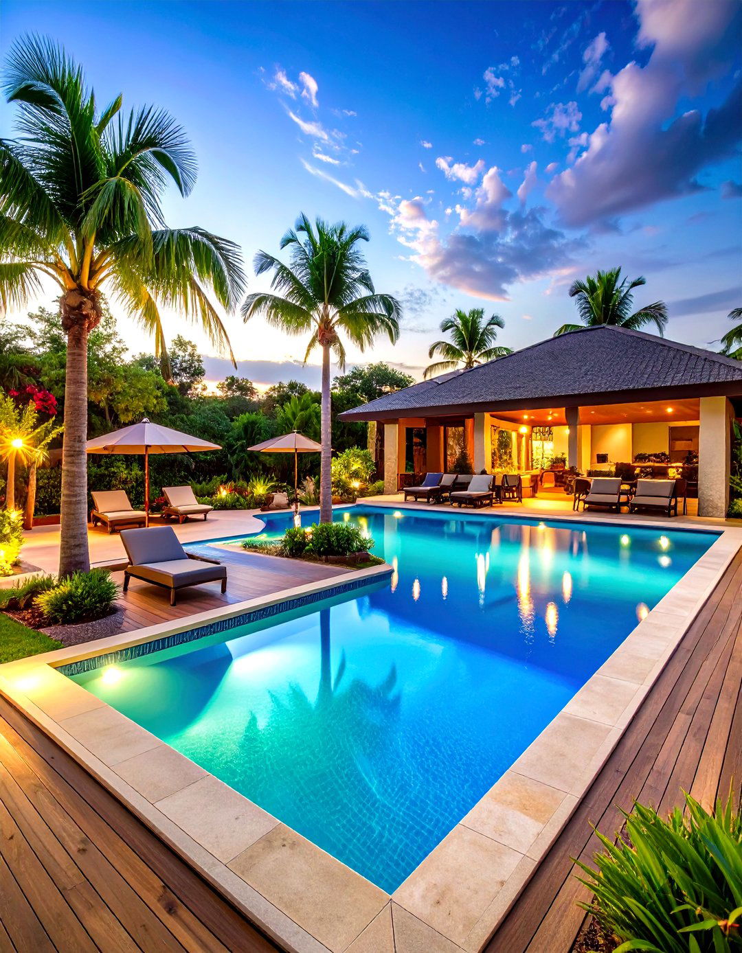 Tropical Resort Pool Complex - 24 Pool Landscaping Ideas