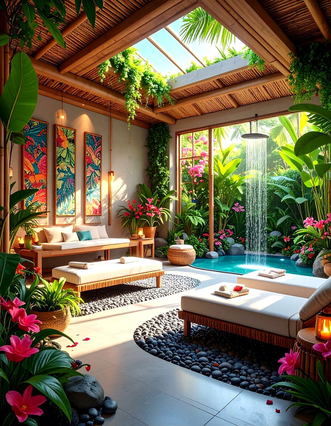 Tropical Resort Style Spa Room - 24 Spa Room Ideas