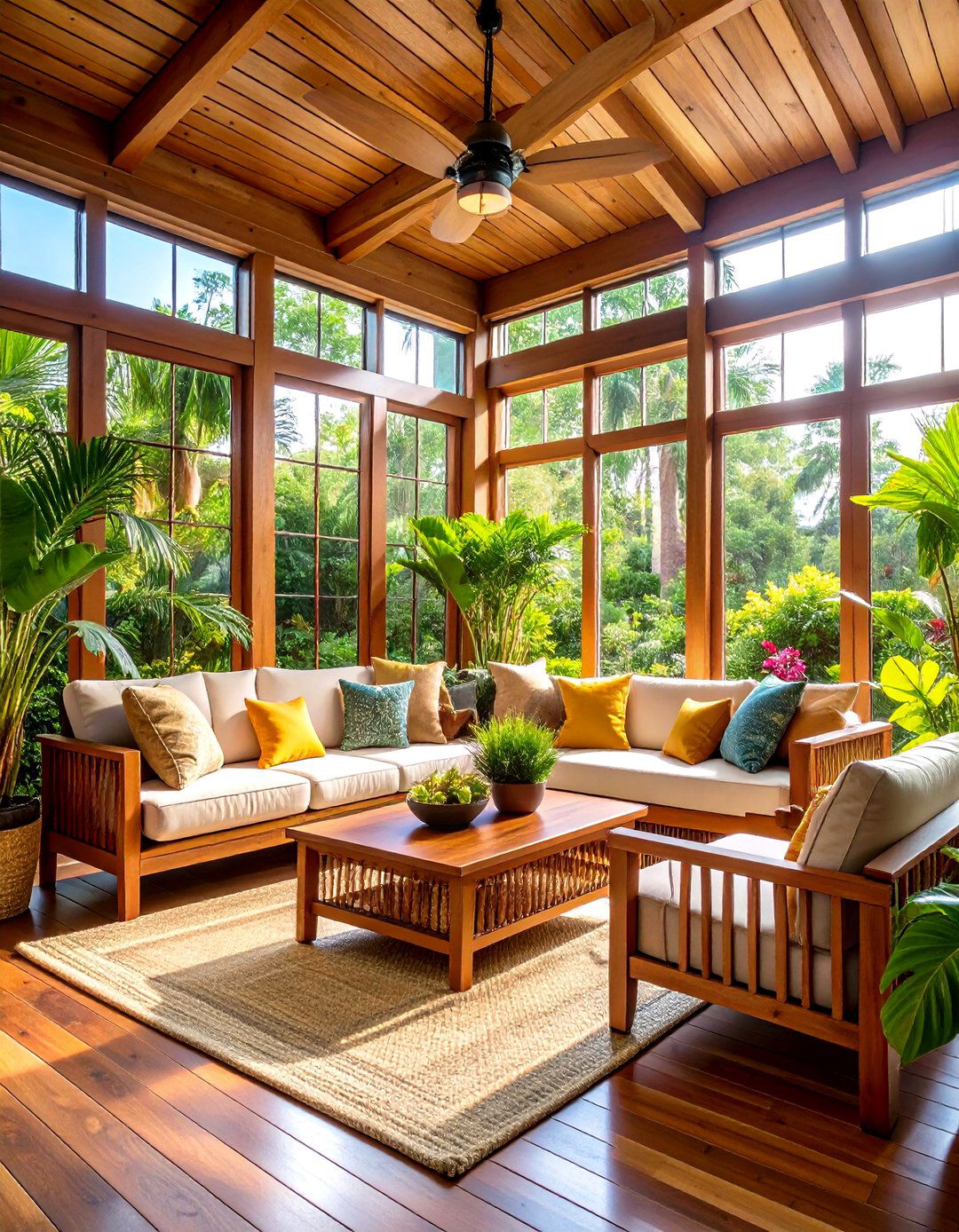 Tropical Storm Shelter Sunroom - 24 Hawaiian Interior Design Ideas