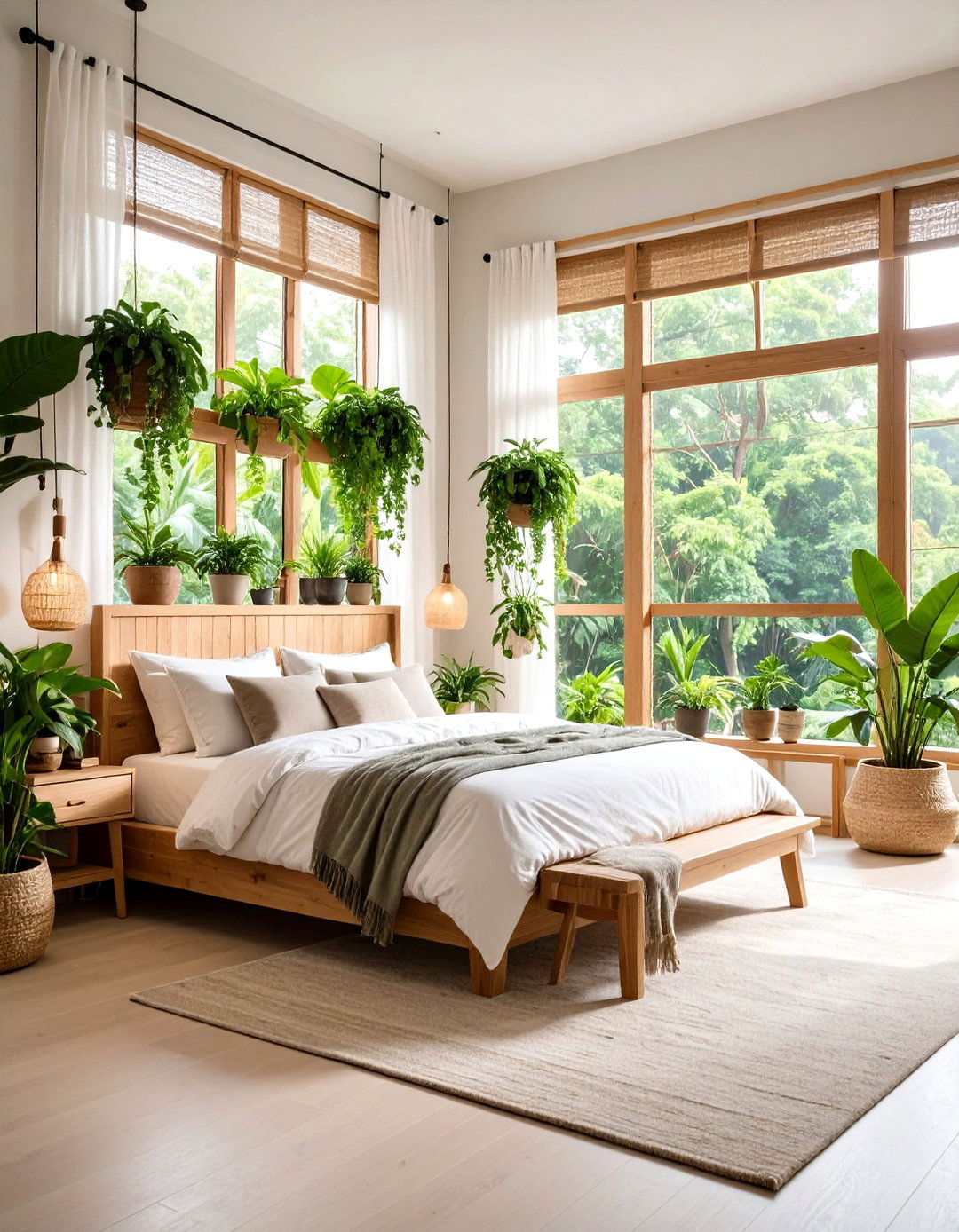 Tropical Window Garden Bedroom - 24 Tropical Bedroom Ideas