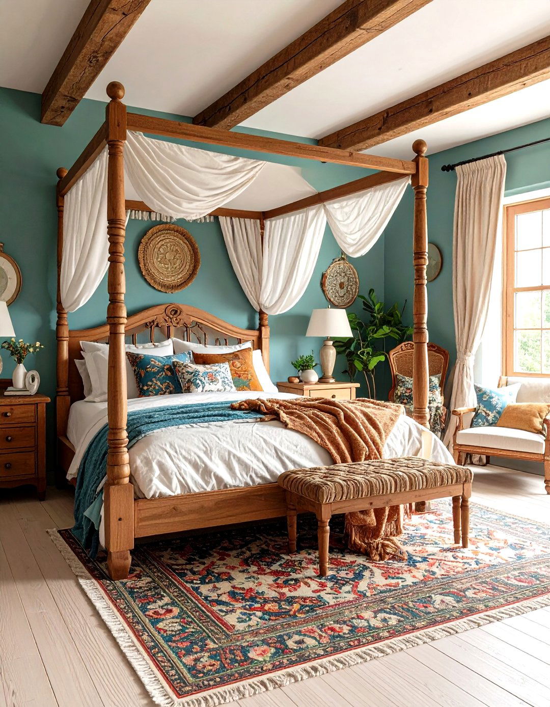 Tudor Inspired Guest Bedroom - 24 Dark Academia Interior Design Ideas