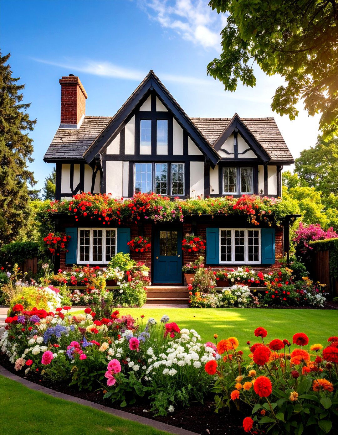 Tudor Revival Charm - 24 Houses With Black Windows