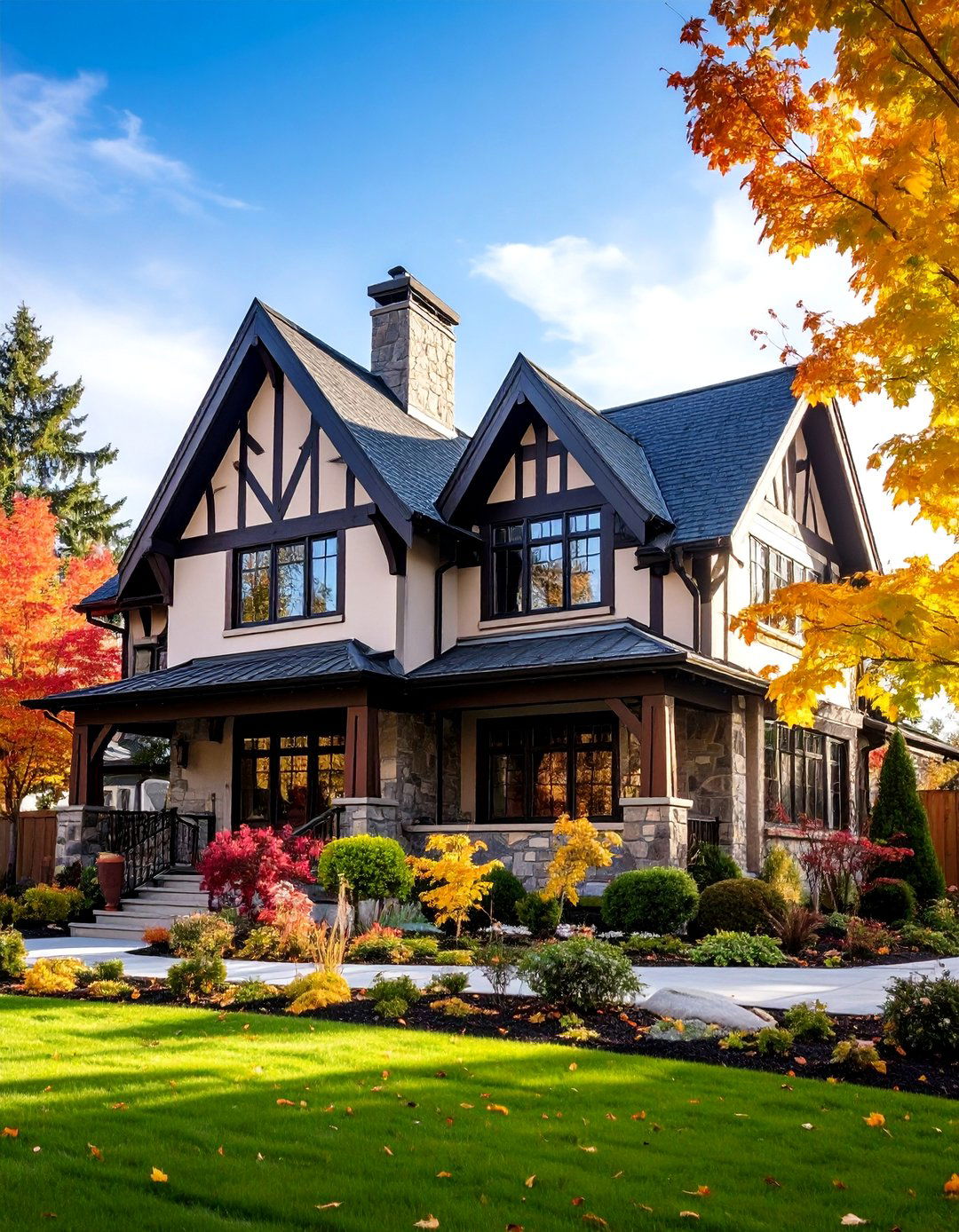 Tudor Revival with Half Timbered Detailing - 24 Aesthetic House Exterior Ideas
