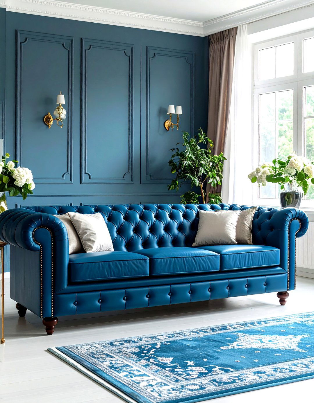 Tufted Leather Chesterfield Sofas - 24 Living Room Furniture Ideas