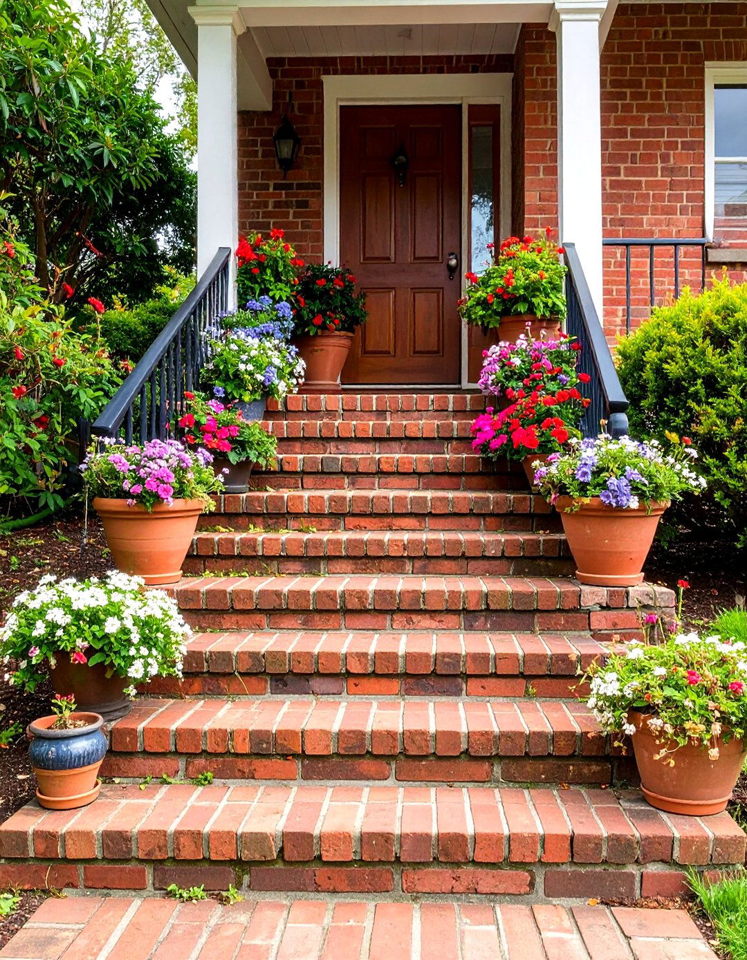 Tumbled Brick Antique Steps - 24 Brick Front Steps Design Ideas