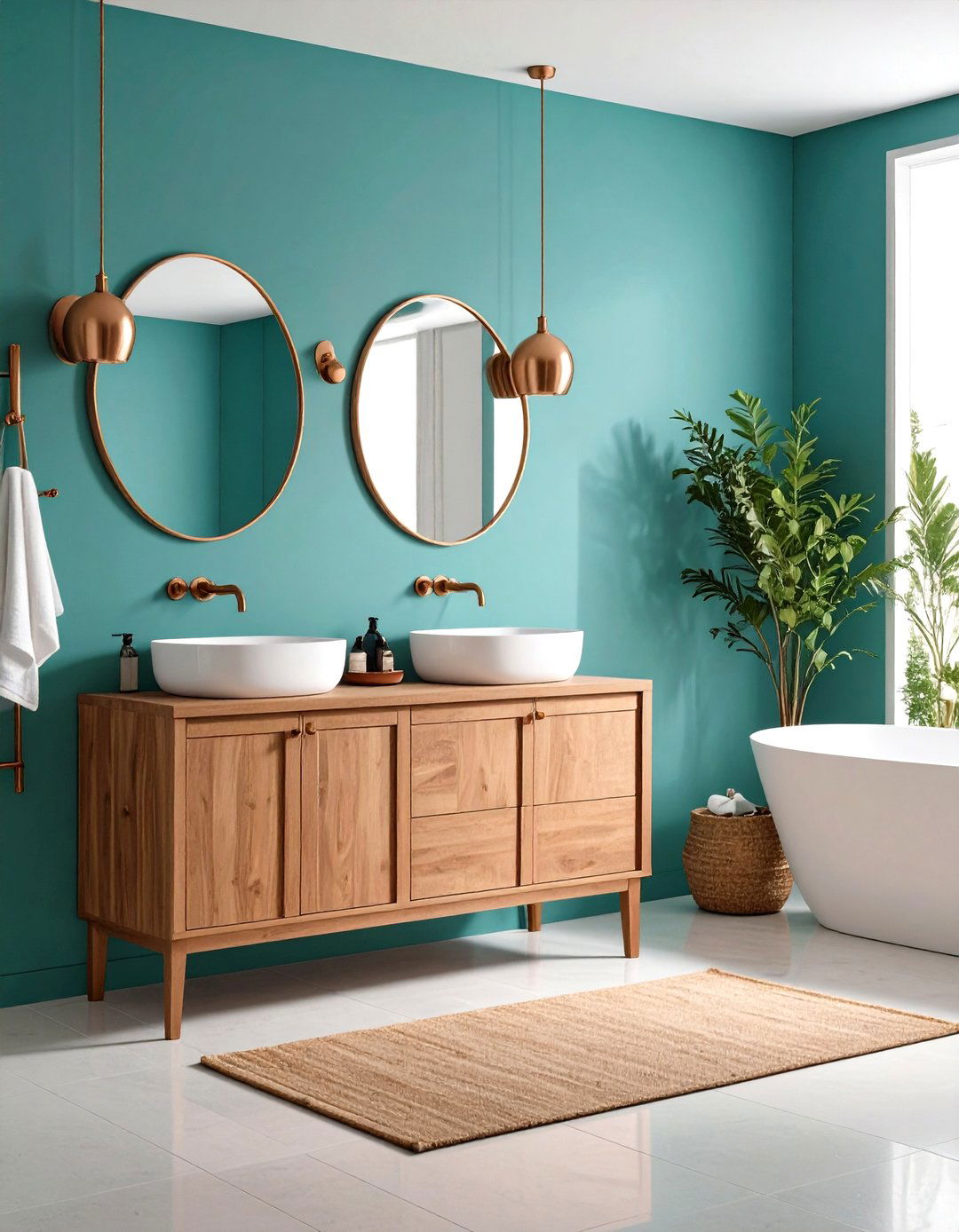 Turquoise Bathroom Retreat - 24 Mexican Interior Paint Colors
