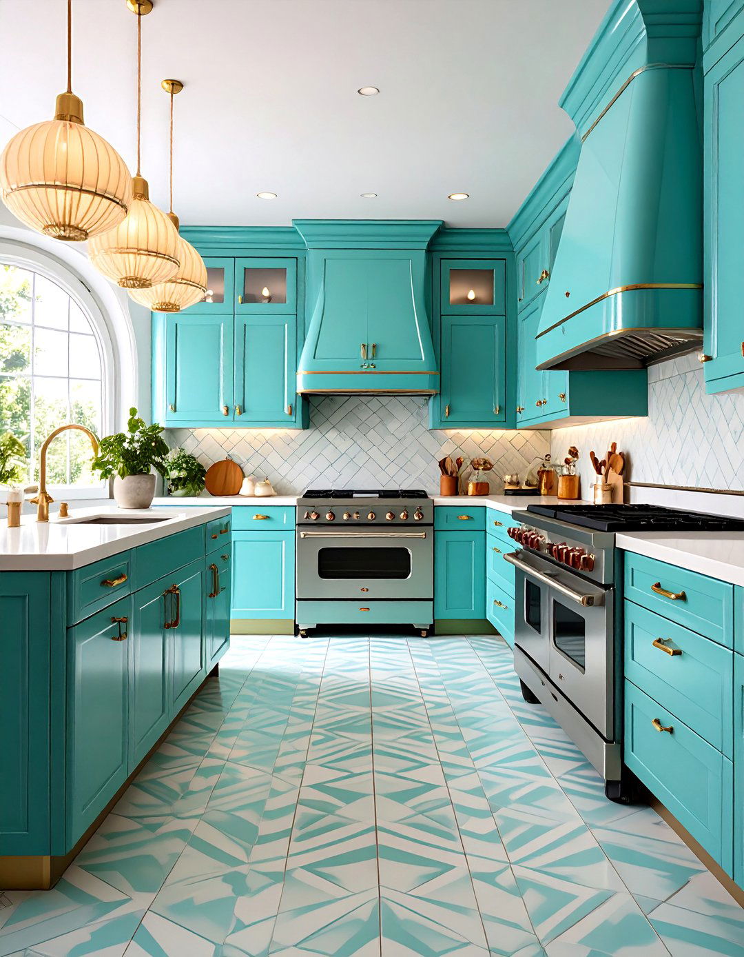 Turquoise Blue Atomic Kitchen - 24 1950s Kitchen Ideas