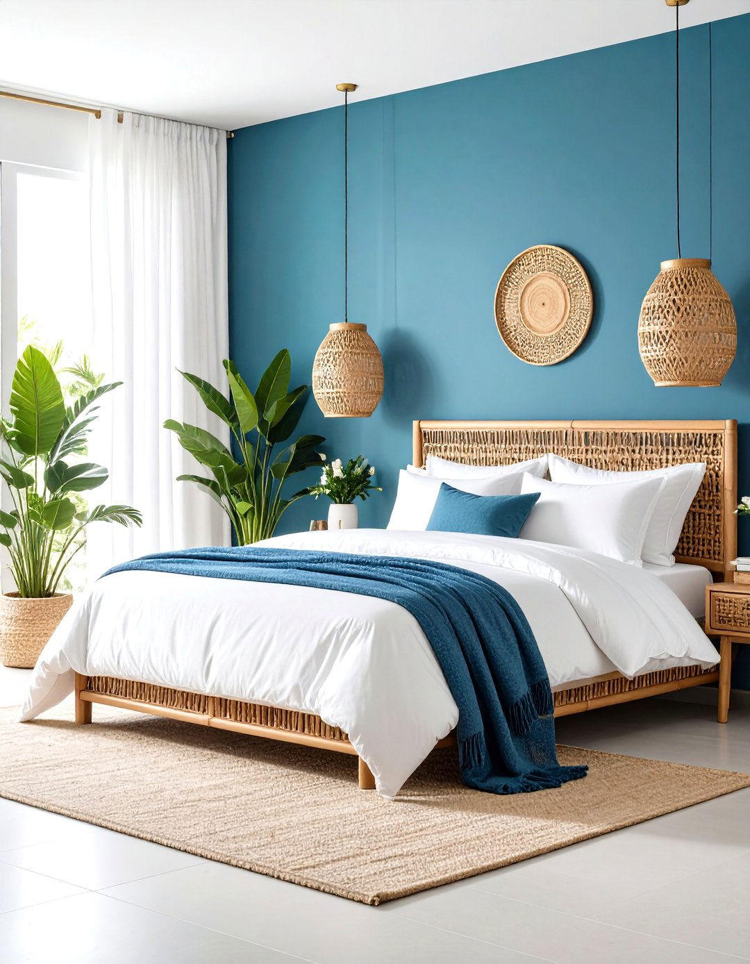 Turquoise Blue Tropical Luxury - 24 Moody Blue Bedroom Ideas