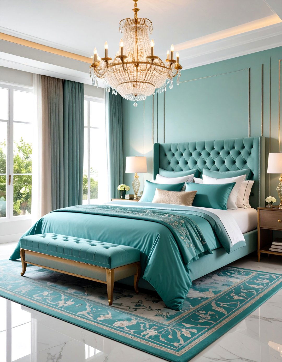 Turquoise Luxury Bedroom - 24 Turquoise Bedroom Ideas