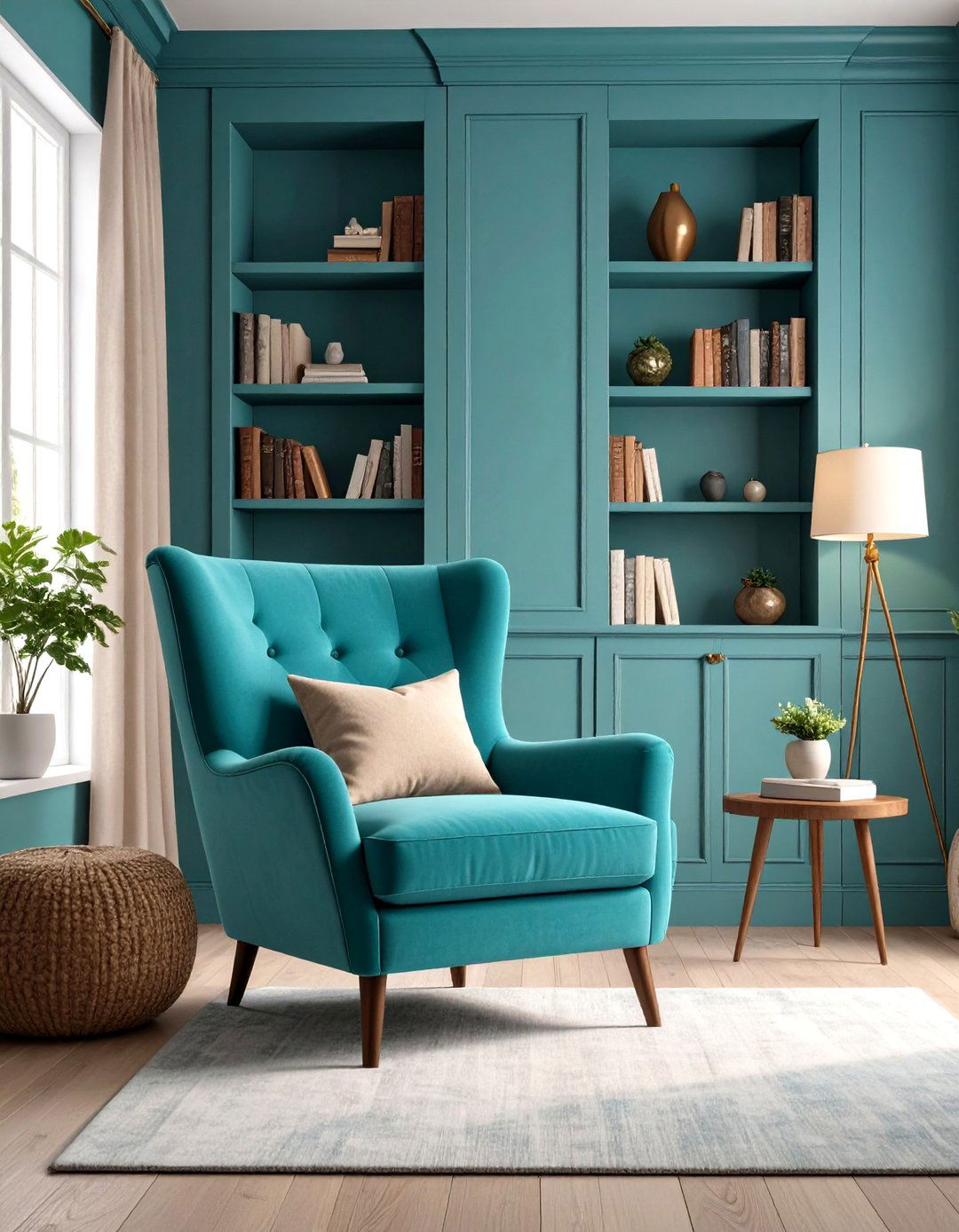 Turquoise Reading Nook Living Room - 24 Turquoise Living Room Ideas