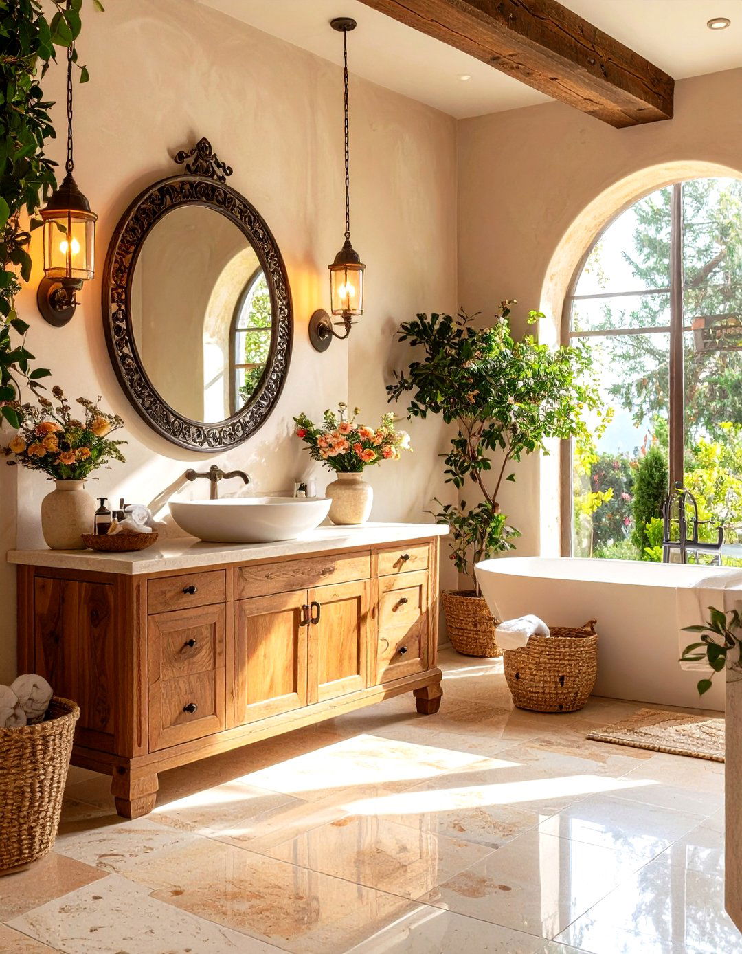 Tuscan Bathroom Design Elements - 24 Tuscan Interior Design Ideas