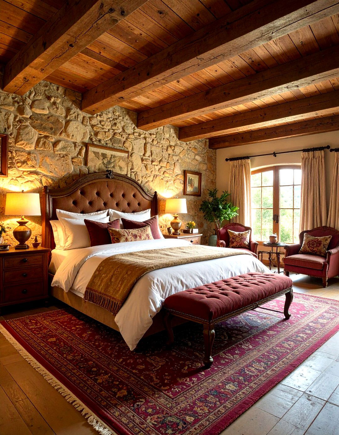 Tuscan Villa Rustic Elegance - 24 Mediterranean Bedroom Ideas