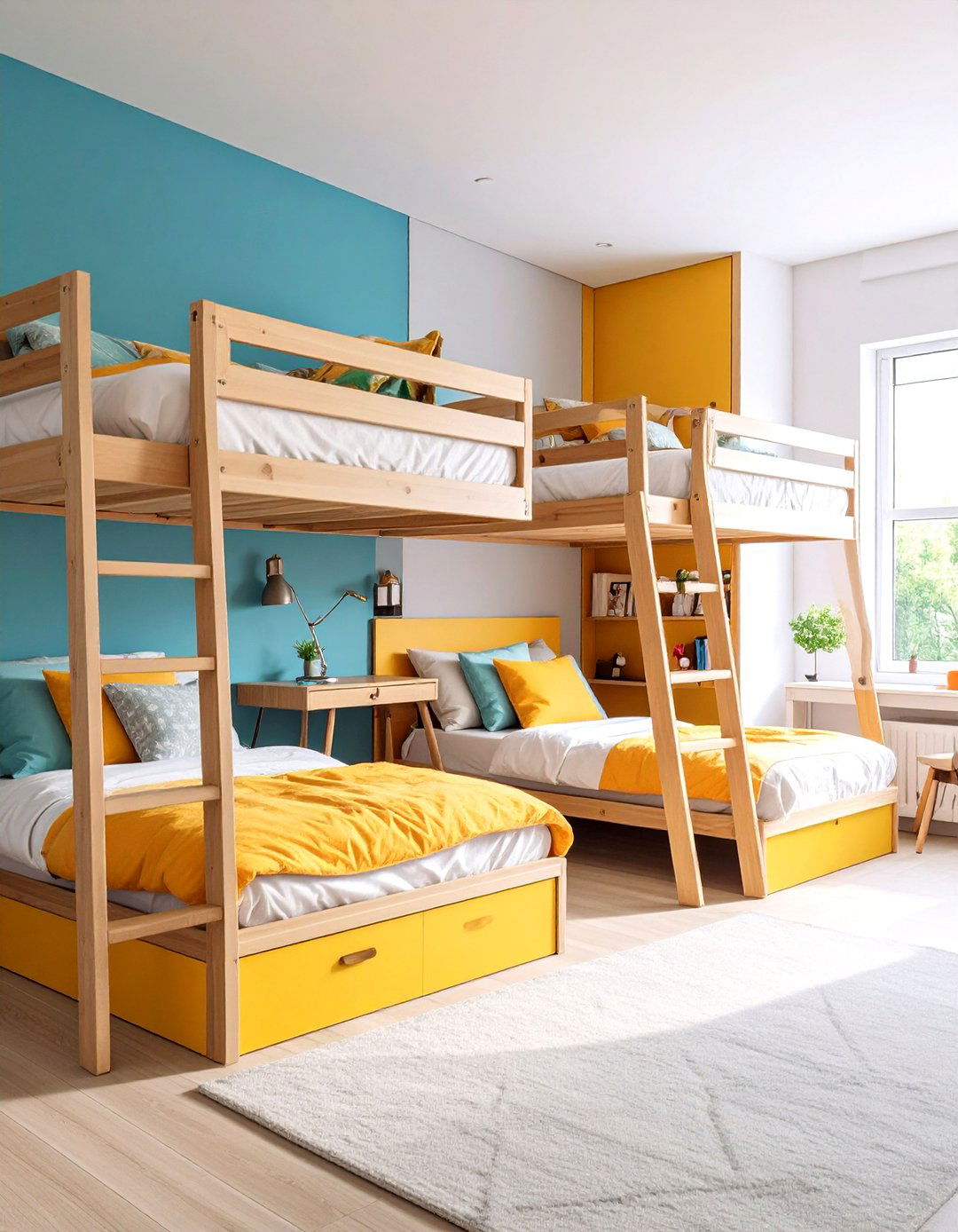Twin Bedroom with Loft Beds - 24 Twin Bedroom Ideas