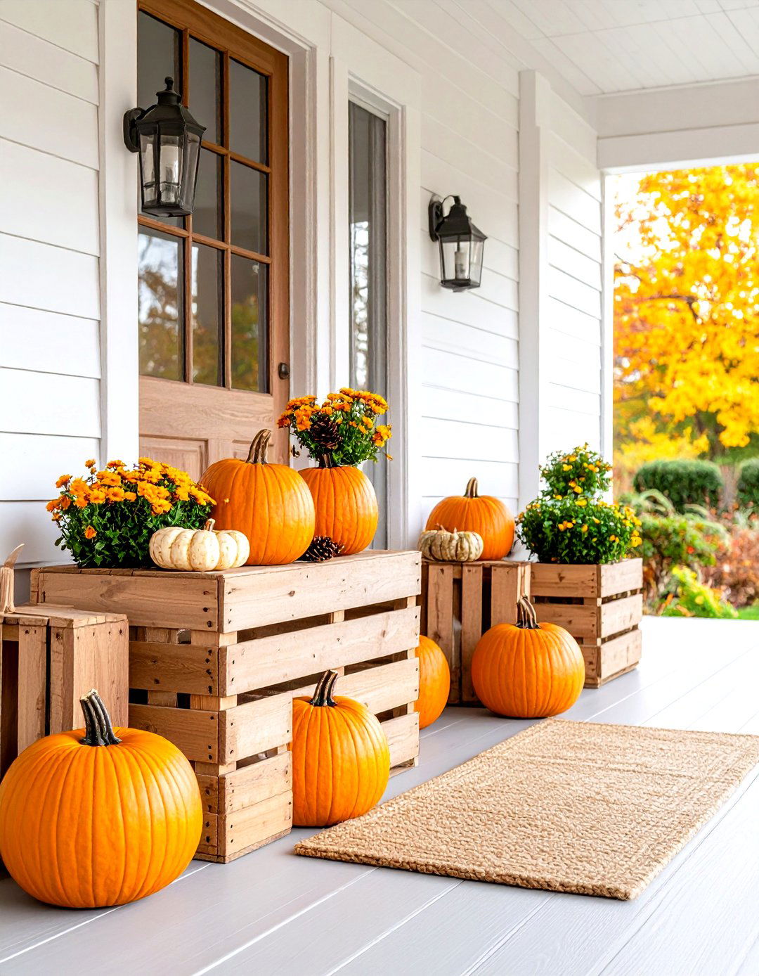 Twine Wrapped Rustic Pumpkins - 24 Pumpkin Decor Ideas