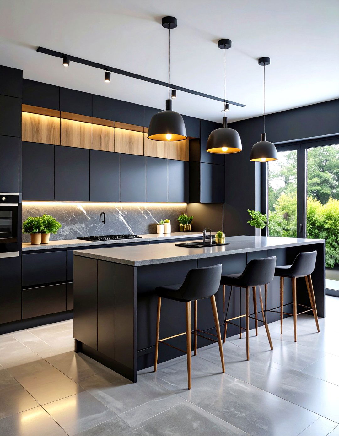 Two Tone Black Cabinet Kitchen Combinations - 24 kitchens with beautiful black cabinets