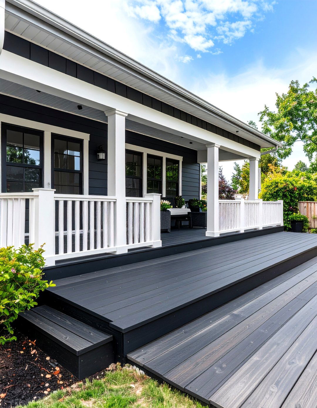 Two Tone Black and White Contrast - 24 Deck Color Ideas