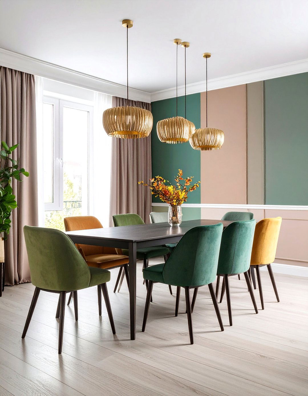 Two Tone Color Scheme Chair Rails - 24 Chair Rail Ideas
