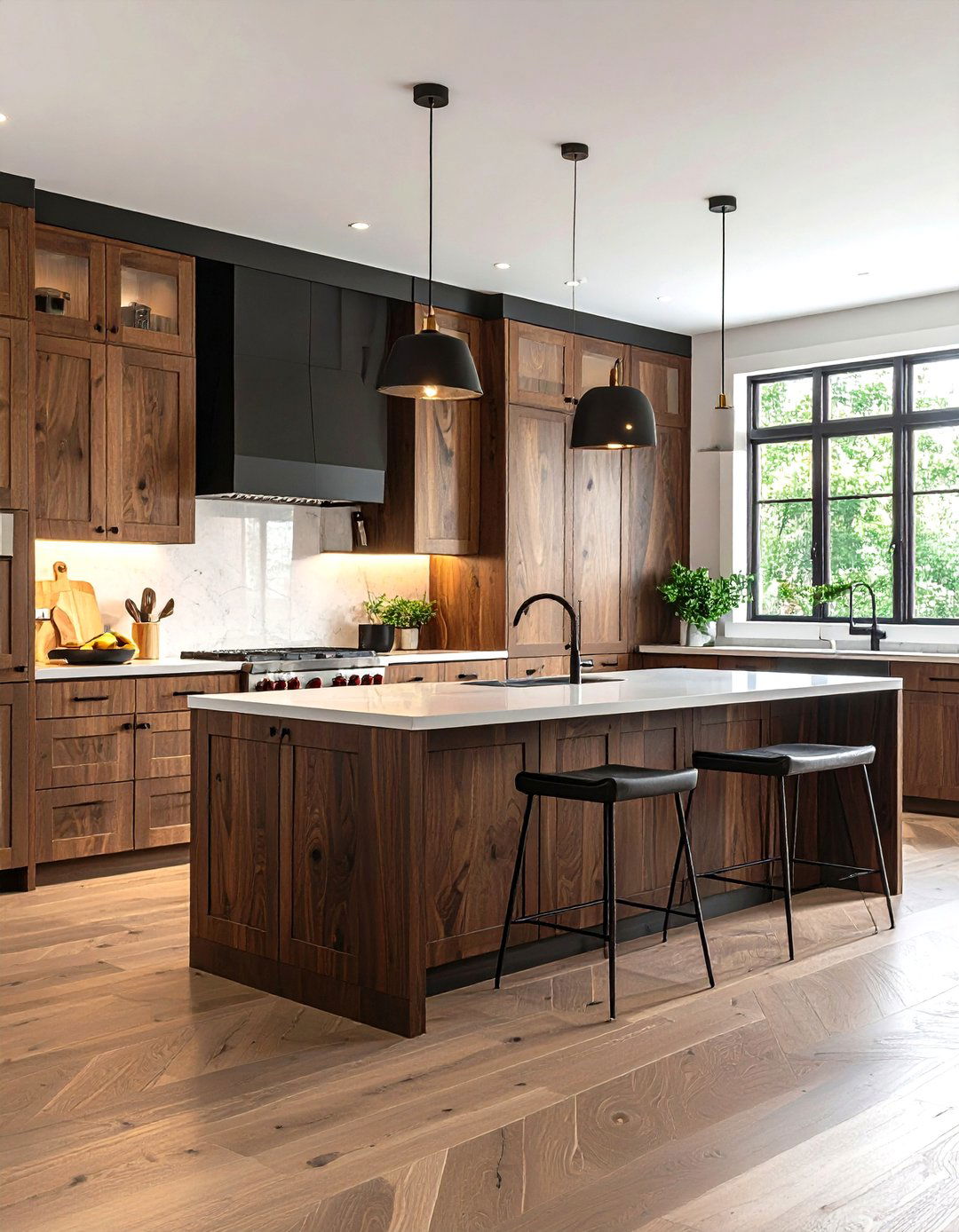 Two Tone Dark Wood Cabinets - 24 Dark Wood Kitchen Cabinets