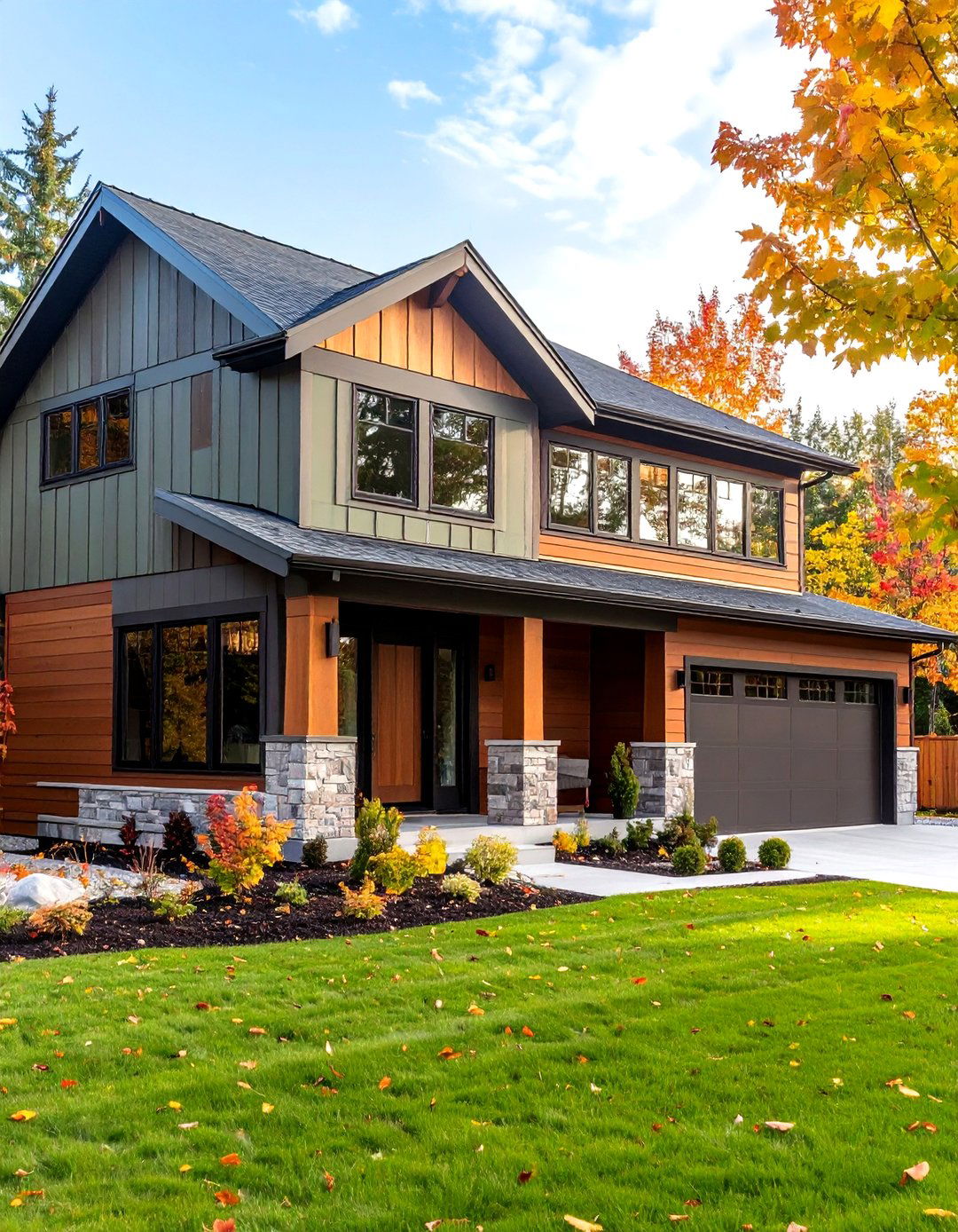 Two Tone Earth Combo Exterior - 24 Exterior House Colors & Inspiration