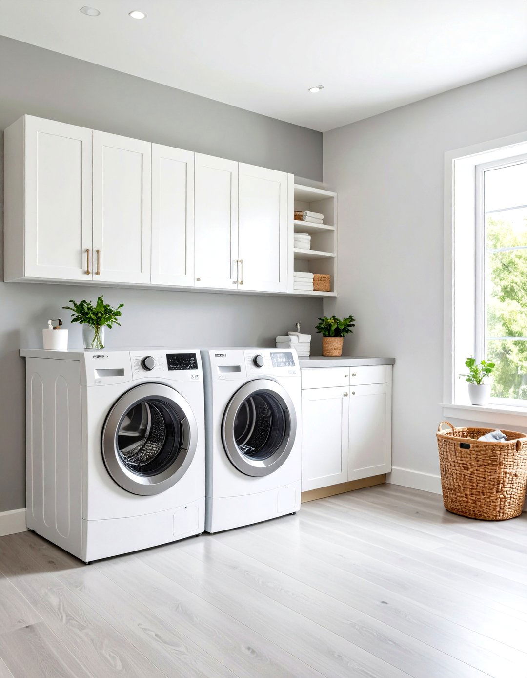 Two Tone Elegance - 24 Laundry Room Paint Ideas