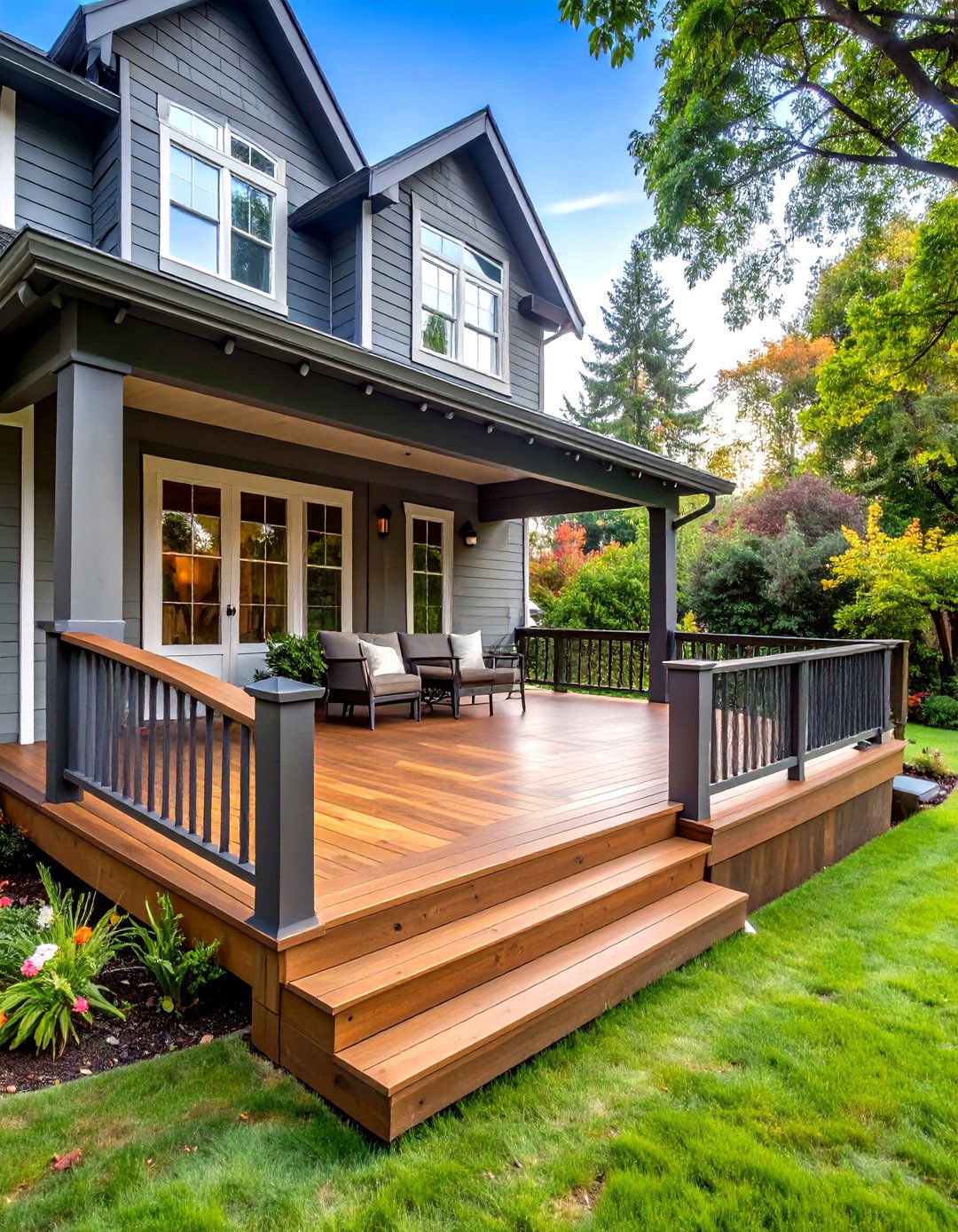 Two Tone Gray and Brown Theme - 24 Deck Color Ideas