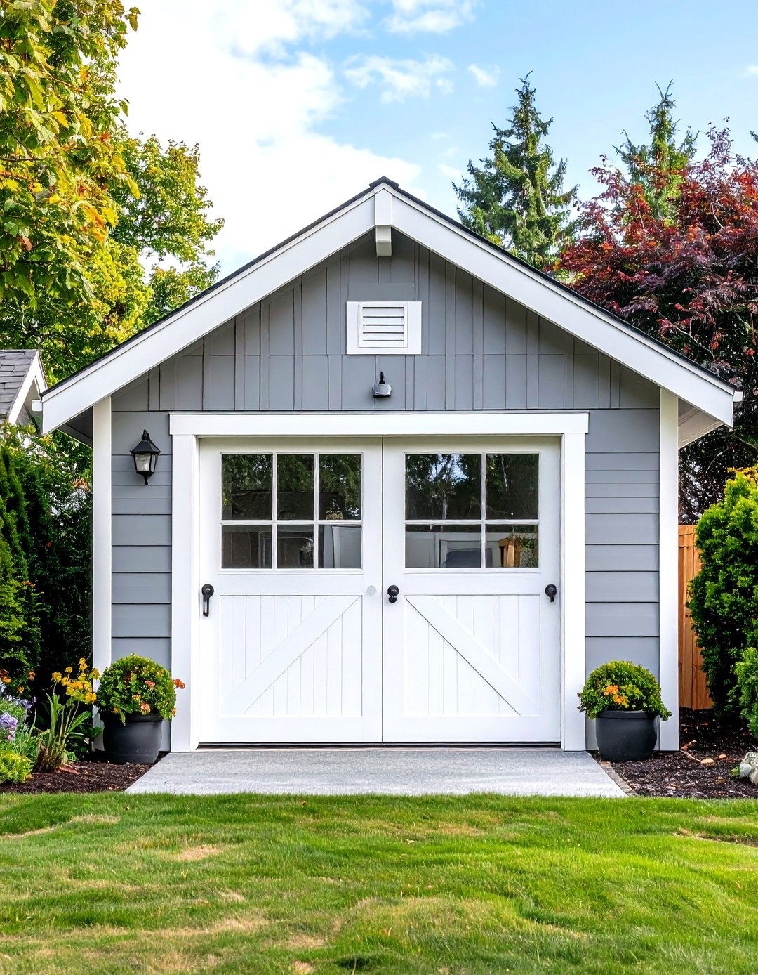 Two Tone Gray and White - 24 Shed Color Ideas