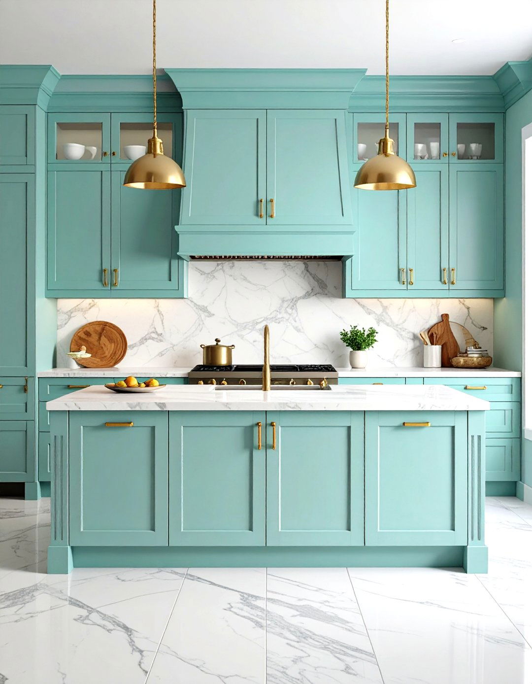 Two Tone Mint and White Kitchen - 24 Mint Green Kitchen Ideas