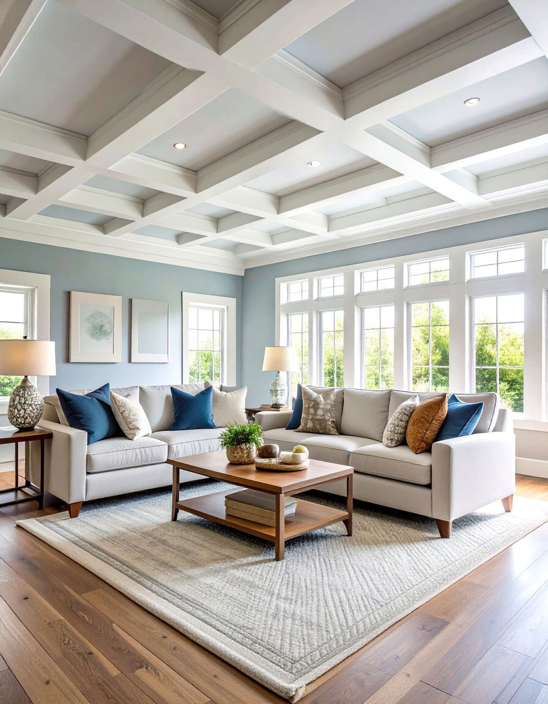 Two Tone Painted Coffered Ceiling Ideas - 24 Coffered Ceiling Ideas