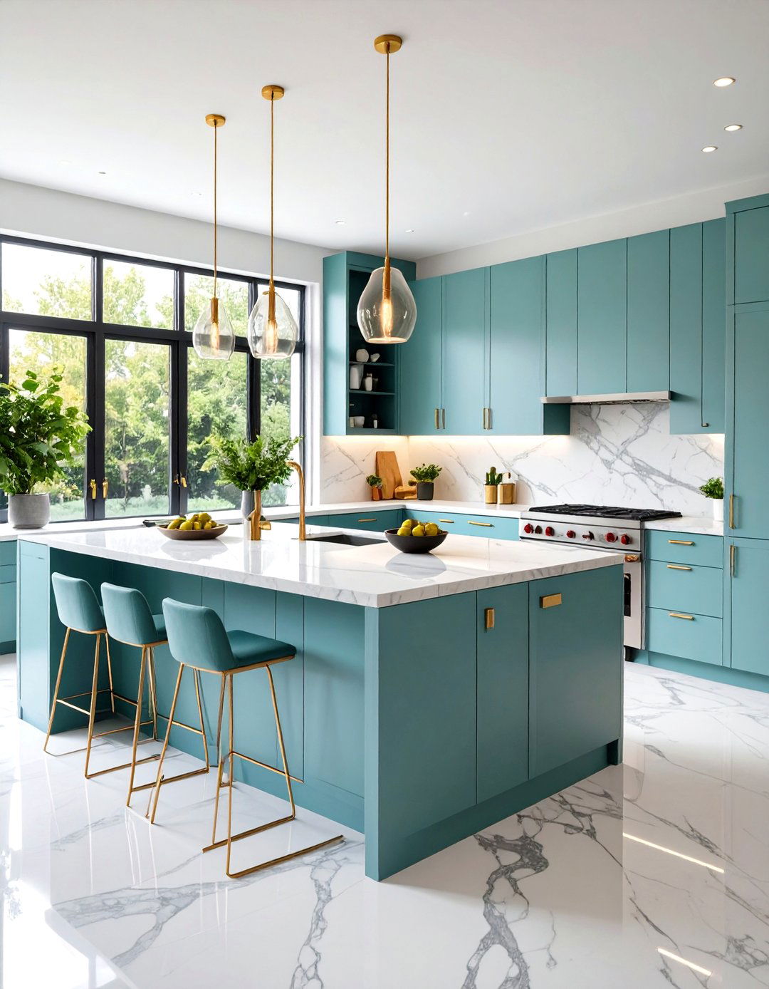 Two Tone Perimeter and Island Coordination - 24 Quartz Kitchen Countertops