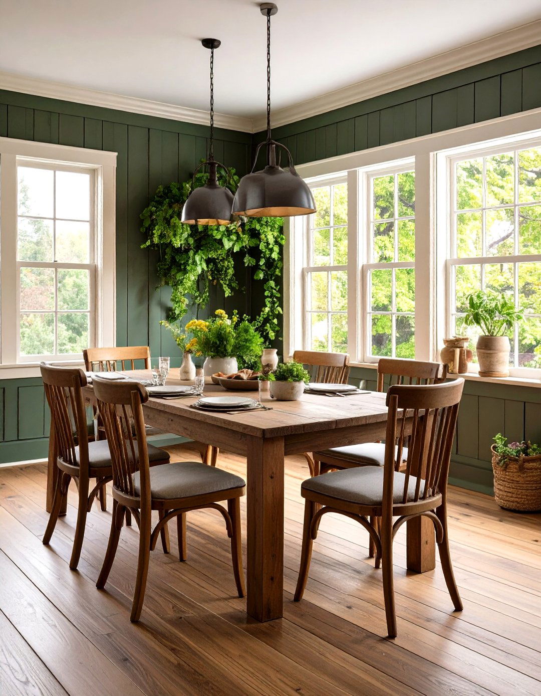 Two Tone Rustic Wainscoting - 24 Rustic Wainscoting Ideas