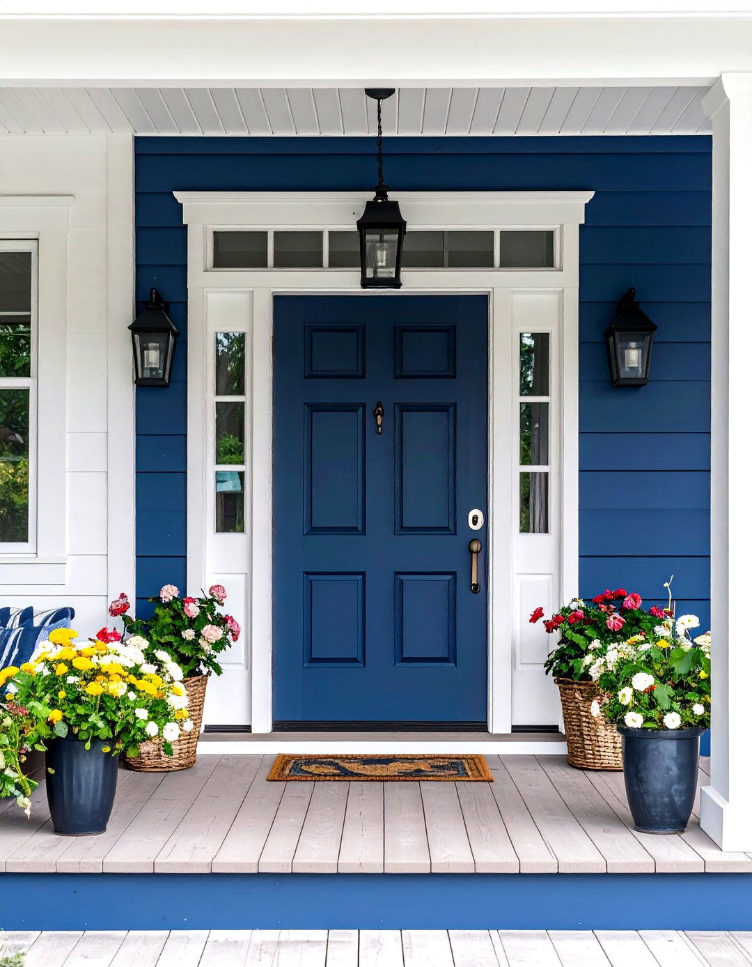 Two Tone Shiplap Color Block Design - 24 Shiplap Wall Entryway Ideas