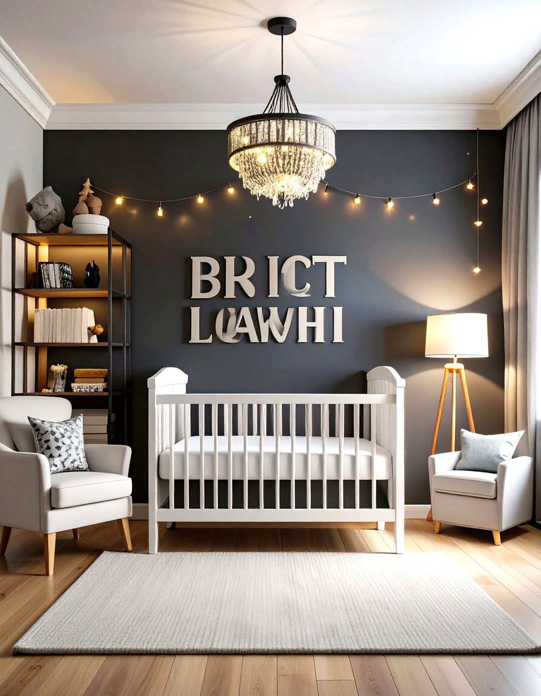 Typography Art Black White Nursery - 24 Black and White Nursery Ideas